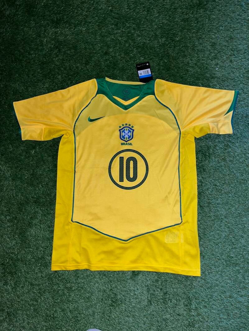 Brazil Home Kit 2004 - RONALDINHO 10