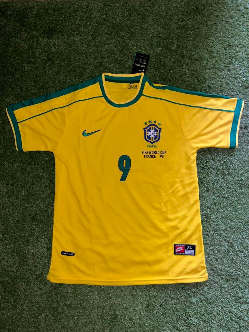 Brazil Home Kit 1998 - RONALDO 9