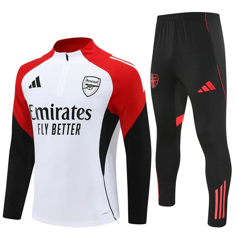 Arsenal White/Red Tracksuit 25-26